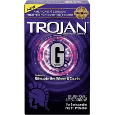 Trojan G. Spot Premium Lubricated Condoms - 10 Count