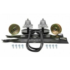 PROVEN PART 46 INCH MOWER DECK REBUILD KIT SPINDLES PULLEYS BLADES BELT 756-04129B 754-04219 918-04636 942-04244 956-04129 LTX1045