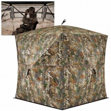 TIDEWE Hunting Blind See Through with Carrying Bag 23 Person Pop Up Ground Blinds 270 Degree Portable Durable Hunting Tent fo