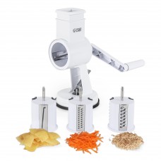 COMMERCIAL CHEF Drum Grater and Food Chopper with Rotary Handle