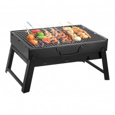 Yahpetes Portable Charcoal Grill 1378 Folding BBQ Barbecue Folding Barbecue Rack Wire Meshes Portable Household Charcoal Grill