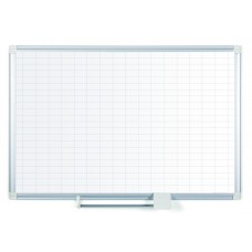 Mastervision Magnetic Steel DryErase Planning Board 1 X 2 Grid Aluminum Frame 36 X 48