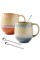 Vivimee large coffee mugs 16 oz for men/women, vivimme coffee mug set with spoons, 2-pack ceramic tea mug for soup, hot cocoa, funny