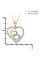 Accent White Diamond 14K Gold Over Silver Heart Pendant