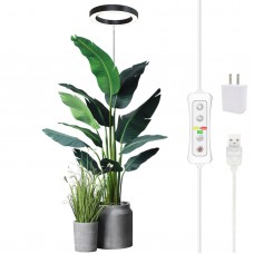 yadoker Plant Grow Light, LED Growing Light Full Spectrum for Indoor Plants,Height Adjustable, Automatic Timer, 5V Low Safe Volt