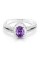 Gem Stone King 925 Sterling Silver Purple Amethyst Ring For Women (1.25 Cttw, Oval Gemstone Birthstone Available in size 5, 6, 7, 8, 9)