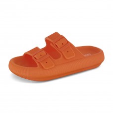 cUSHIONAIRE Womens Fame recovery cloud slide with comfort, Tangerine 7