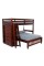 American Furniture Classics OS Home and Office Furniture Model 2806-22, Solid Pine Twin Over Full Loft Bed with