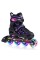 2pm Sports Vinal Girls Adjustable Inline Skates with Light up Wheels Beginner Skates Fun Illuminating Roller Skates for Kids Boy