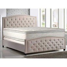 Mattress Solution Medium Plush Double Sided Pillowtop Innerspring Fully Assembled Mattress and 8' Wood Box Spring/Foundation Set