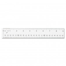 Westcott Clear Flexible Acrylic Ruler, Standard/Metric, 18' Long, Clear