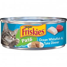 Friskies Wet Classic Pate Ocean Whitefish & Tuna Dinner Cat Food 5.5 oz. Can