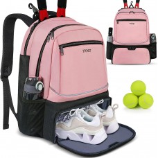 Ytonet Tennis Bag Tennis Backpack 2 Rackets for Women Men Racket Bags with Insulated Pocket Ventilated Shoe Compartment Hold Badminton