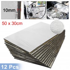 Unique Bargains 12pcs 394mil 19.38sqft Car Sound Deadener Insulation Mat Intensive Aluminum