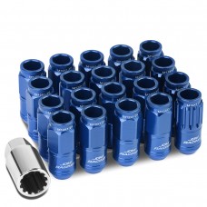 DNA Motoring LN-ZTL-9015-125-BL 16-Piece M12 x 1.25 Aluminum Alloy Wheel Lug Nuts + 4 x Lock Nut + 1 x Lock Nut Key (Blue)