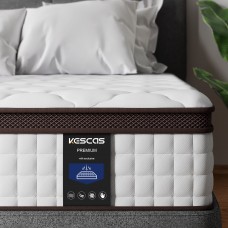 Kescas 10 Inch Memory Foam Pocket Spring Mattress Twin Full Queen Mattres in a Box