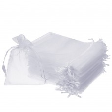 Stock Preferred Organza Wedding Party Favor Gift Sheer Bags Pouches in 200-Pieces 4'x6' White