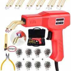 Miotorio 50w Plastic Welding Machine car Bumper Repair Kit,Hot Stapler Plastic Repair Welder Soldering Kit,6Types 800 Staples,Hot Staple