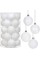 Oairse 2.36' White Christmas Balls Ornaments 25 Pcs Shatterproof Christmas Ornaments Set Halloween Balls Ornaments White Ornaments for