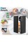 Costway 3.2 Cu.Ft Mini Refrigerator with Freezer Compact Fridge with 2 Reversible Door Black