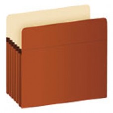 Pendaflex Standard Expanding File Pockets, 5.25' Expansion, Letter Size, Red Fiber, 10/Box