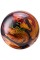 Brunswick Rhino Bowling Ball, Red/Black/Gold, 14 lb