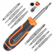 Amartisan 18-in-1 Multi-bit Screwdriver Set Tool All in One, Portable Multi-Purpose Screwdriver, Slotted/Philips/Pozi/Torx/Squar