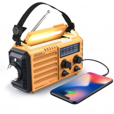 Raynic Weather Radio Raynic 5000 Solar Hand Crank Emergency Radio 5 Ways Powered AM/FM/SW/NOAA Weather Alert Portable Radio with Flashl