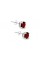 Bonjour Jewelers Red Ruby July Birthstone Stud Earrings in 925 Silver Made w/ Swarovski Crystals