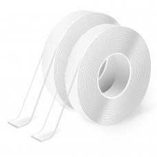 Art3d Nano Double-Sided Adhesive Tape (2-Roll of 10FT), Multipurpose Transparent Foam Tape for carpet MatsPaste ItemsPhotos Fram