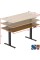 SHW 55-Inch Large Electric Height Adjustable Standing Desk, 55 x 28 Inches, Walnut