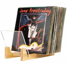 Hudson Hi-Fi Vinyl Record Storage Holder - Vinyl Storage Rack 50 Album Holder Display Stand - Pine Wood Record Album Sto