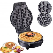 Great Choice Products Donut Maker, 3 In 1 Electric Cartoon Snack Cake Machine，Waffle Sandwich Detachable Dessert Toaster, With 3 Removable Intercha…