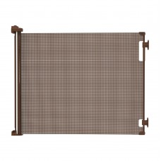 Perma Child Safety Indoor/Outdoor Retractable Baby Gate 33' Tall, Extends to 71' Wide, Brown