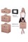 thinkstar 4In1 Rose Gold Rolling Makeup Case Cosmetic Organizer Storage Artist