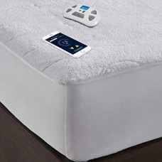 Serta Perfectsleeper Bluetooth Enabled Luxurious Plush Sherpa Heated Mattress Pad, Queen 60' x 80'