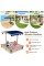 Costway Kids Wooden Sandbox with Height Adjustable & Rotatable Canopy Outdoor Playset