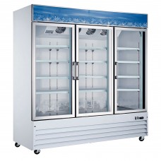 Cooler Depot 78.3 in. W 53 cu. ft. 3 Glass Doors Commercial Refrigerator Merchandiser in White