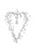 Crafted Creations Set of 2 Clear and White Beaded Heart Hanging Crystal 11'