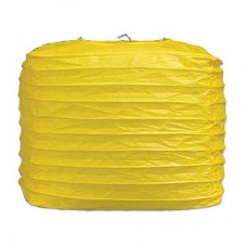 Beistle Club Pack of 24 Yellow Square Paper Lantern Hanging Party Decorations 8'