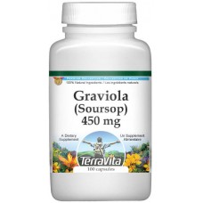 TerraVita Graviola (Soursop) - 450 mg (100 capsules, ZIN: 428259)