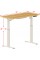 SHW Electric Height Adjustable Standing Desk with Hanging Hooks and cable Management, 48 x 24 Inches, Oak