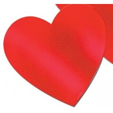 Beistle Pack of 24 Red Foil Heart Cutout Valentine Decorations 15'