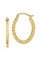 Amanda Rose 10K Yellow Gold Textured Hoop Earrings for Women| Real 10K Solid Gold Click Top Earrings | Gold Earrings for Women