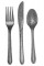 Party Central Club Pack of 288 Black Glitz Glittered Heavy-Duty Knives and Spoons 9.5'