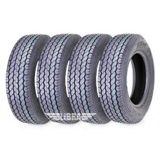 Free Country 4 Premium FREE COUNTRY Trailer Tires ST 205/75D15 F78-15 Deep Tread- 11021