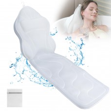 Poemland Luxury Thick Full Body Bath Pillows Mat Cushion for Bathtub Headrest Neck Shoulder Support Comfort Relaxation Spa Acc