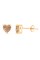 BJ Jewelry 10k Yellow Gold 4 Carat Heart Created Champagne Stud Earrings