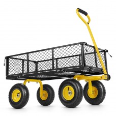 Generic Garden Cart Yard Dump Cart w/Sturdy Steel Frame&10' Pneumatic Tires,Heavy Duty Utility Cart for Outdoor, 660Lbs Weight Capacity