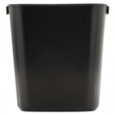 Rubbermaid RCP295500BK Commercial Deskside Plastic Wastebasket, Rectangular, 3 1/2 gal, Black